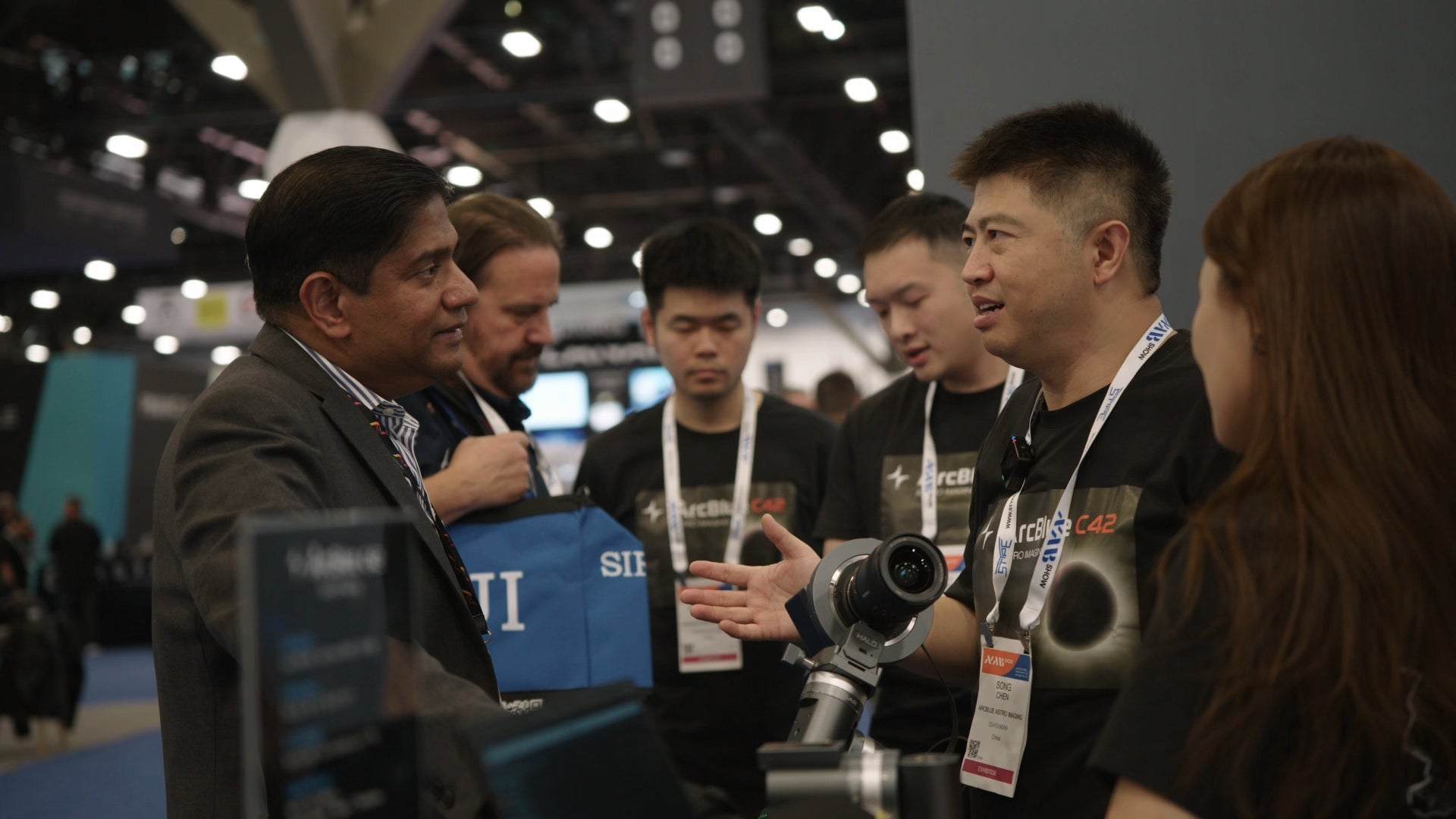 ArcBlue team speaking with visitors at NAB Show 2026